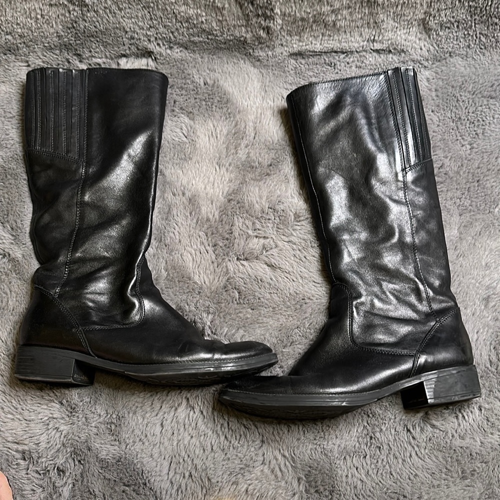 Geox Black Heeled Boots for Women